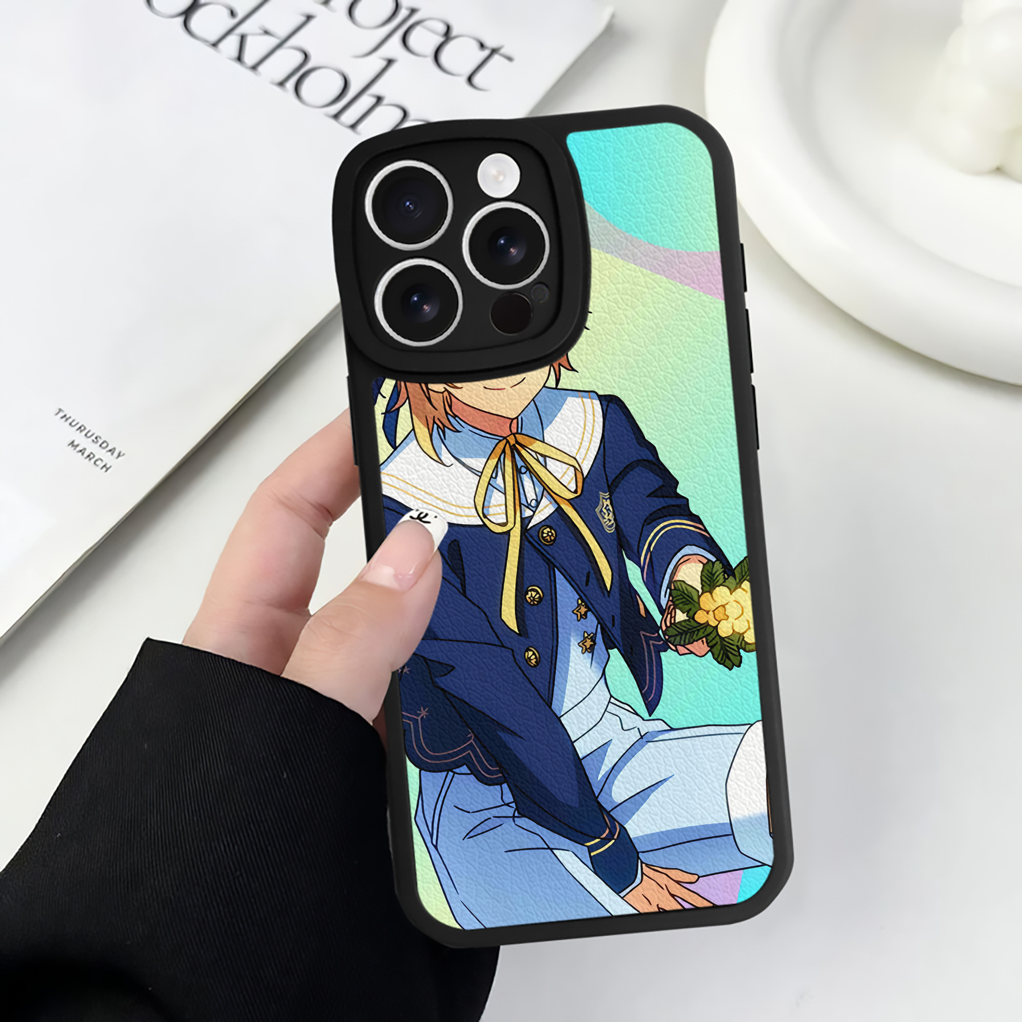 （画像用） あんさんぶるスターズ! Ensemble Stars 【iPhone 16シリーズ対応】シリコンスマホケース（レザー調） 材質：シリコン